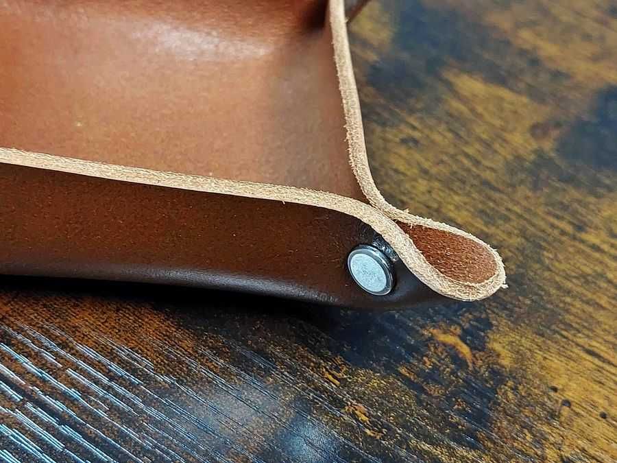 TACKA NA BIŻUTERIĘ DROBIAZGI naturalna skóra wykonana ręcznie  SUPER!