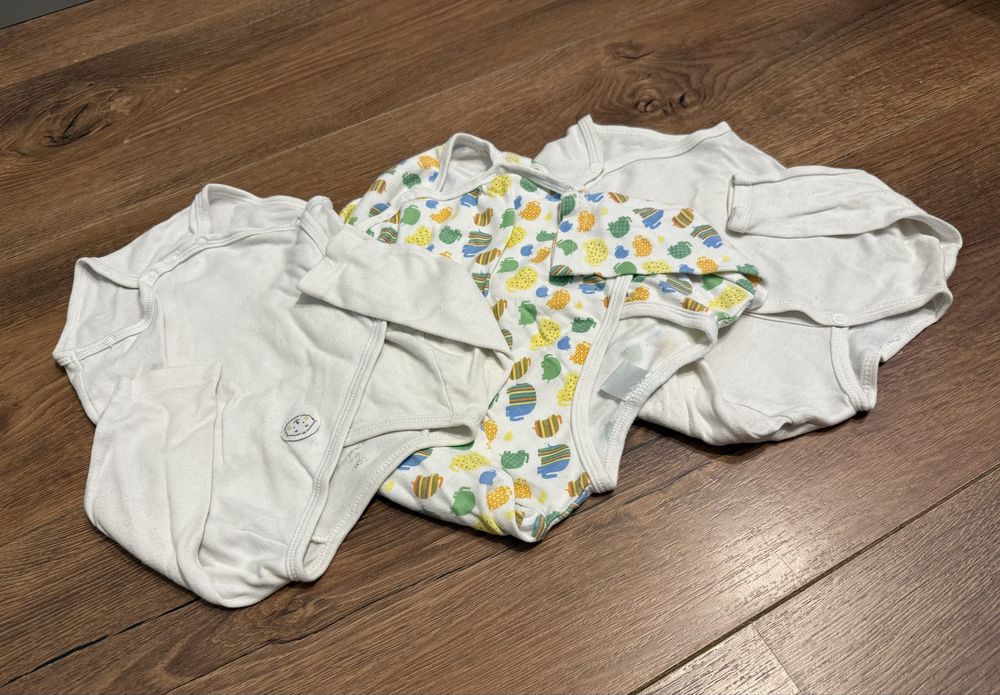 Zestaw kopertowe body niemowlęce r. 62 68