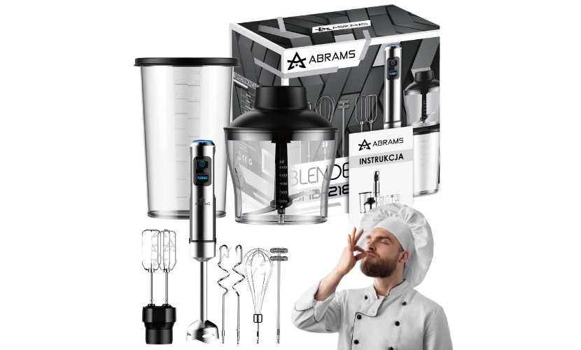 Mikser wielofunkcyjny Abrams blender ręczny 1500W 7w1 turbo kielich