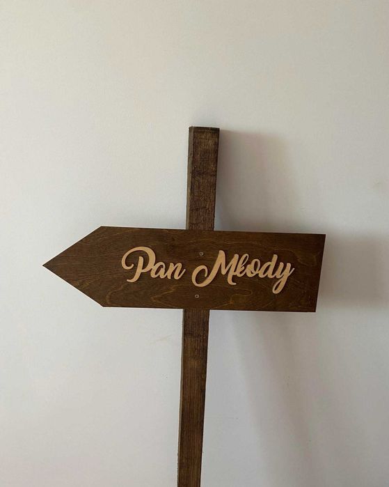 Drogowskazy ślubne Pan i Panna Młoda