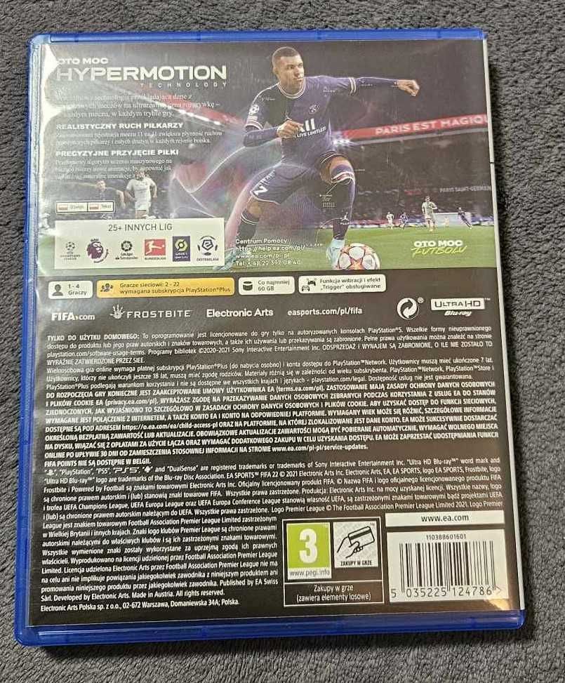 FIFA 22 PS5 stan bardzo dobry