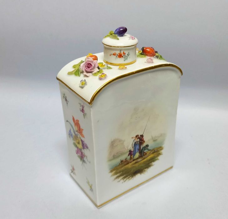 Herbatnica, pojemnik na herbatę, II poł. XIX w. Miśnia (Meissen)