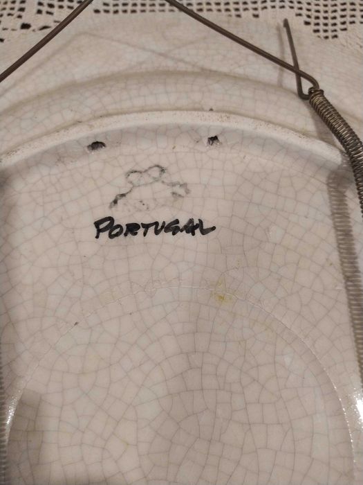 Pratos Grandes em Faiança Antigos-Faca e Garfo- 36 cm Diâmetro