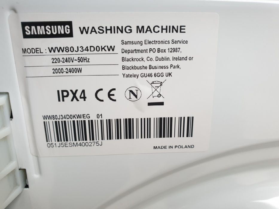 Пральна/стиральная/ машина SAMSUNG 8 KG / WW80J34D0KW