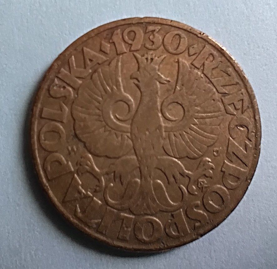 5 gr z 1930 roku II Rzeczpospolita