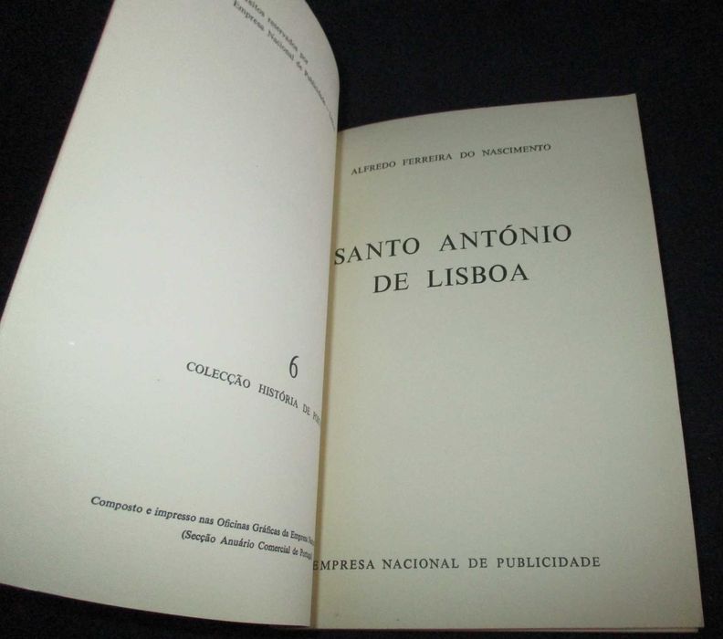 Livro Santo António de Lisboa Alfredo Ferreira do Nascimento