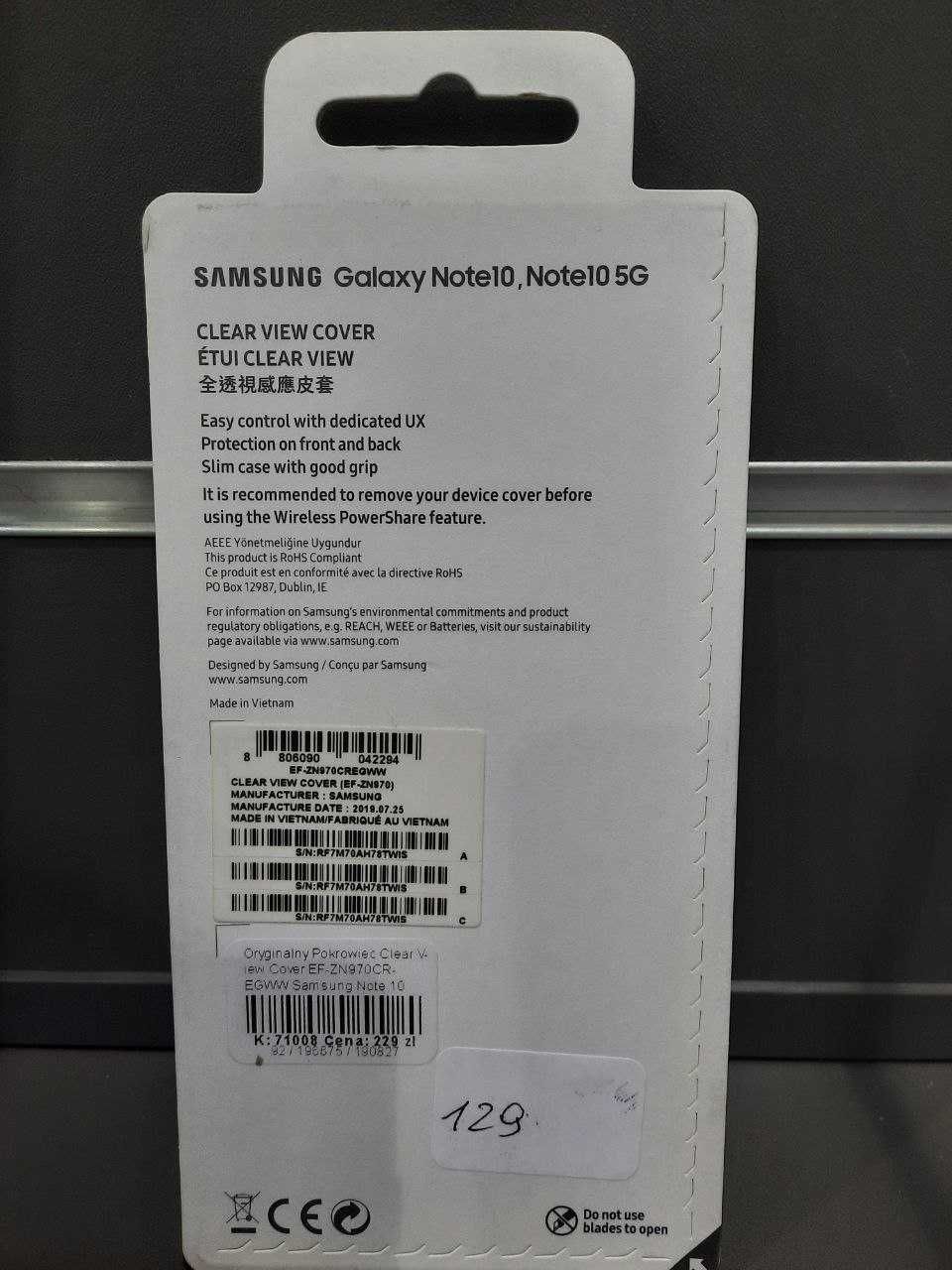 Oryginalny pokrowiec typu klapka Samsung Note 10 EF-ZN970CREGWW