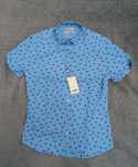 Mango Man nowa koszula z krótkim rękawem slim fit S/XS niebieska