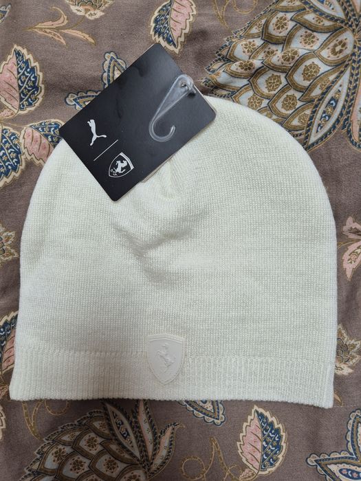 Nowa czapka damska unisex biala Puma Ferrari okazja