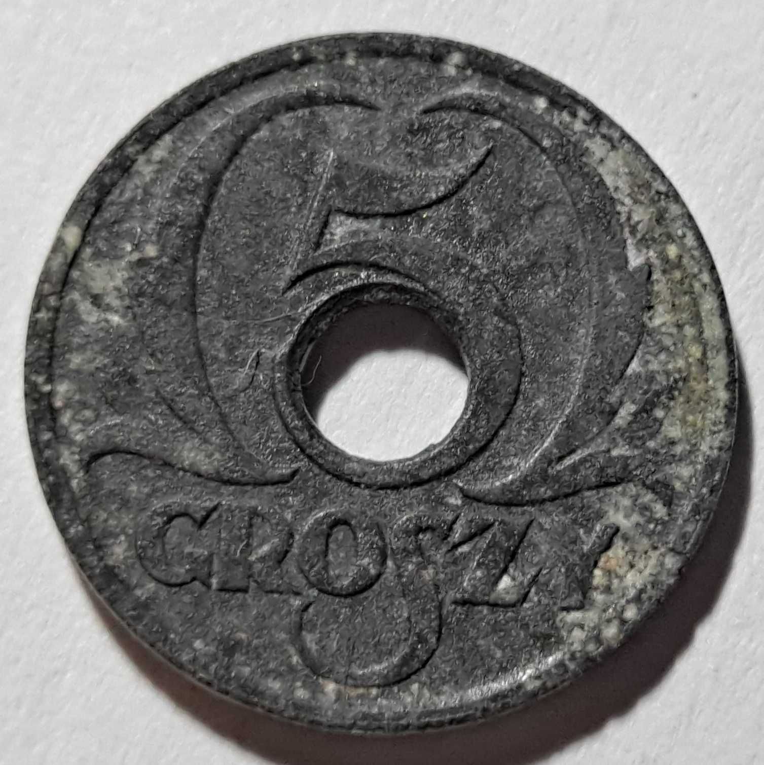moneta - 5 Groszy - (Polska) II Rzeczpospolita - 1939 r  GG - cynk