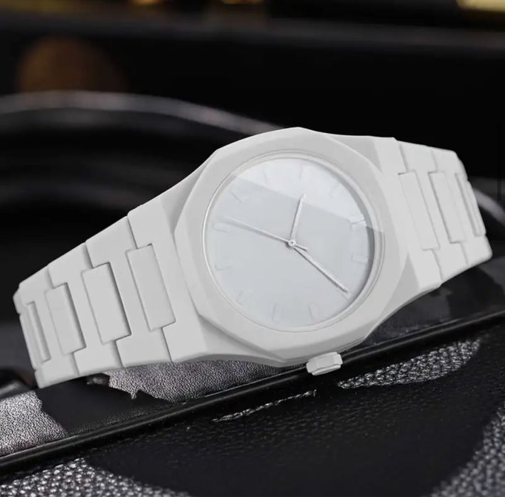 ‼️РОЗПРОДАЖ‼️ Чоловічий наручний білі годинник в стилі Total Black