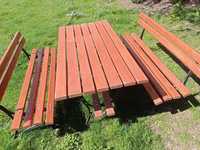 zestaw mebli ogrodowych Stół i dwie ławki