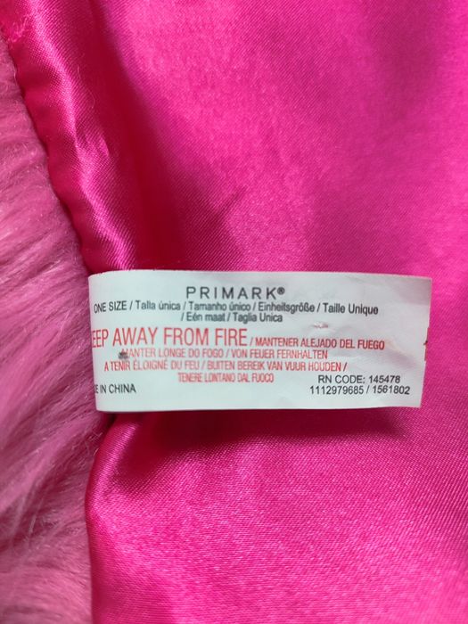 Яскрава хутряна накидка/комір Primark (колір фуксія)