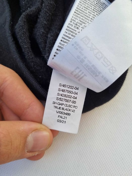 Nowa czarna bluza z kapturem unisex GAP Rozmiar S