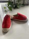 Czerwone klapki nowe 37 espadryle