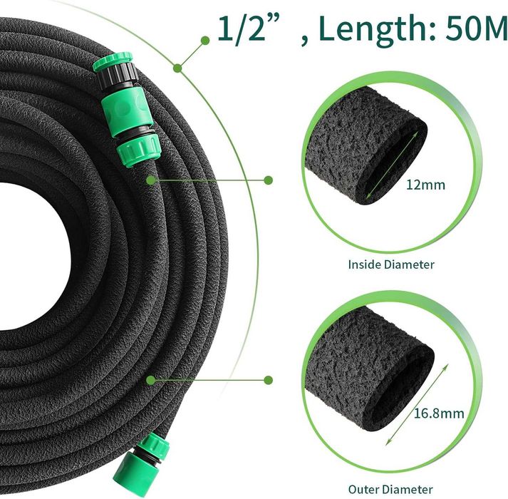 Nowy wąż kropelkowy / 30m / nawadnianie ogrodowe / szlauch  !A3378!