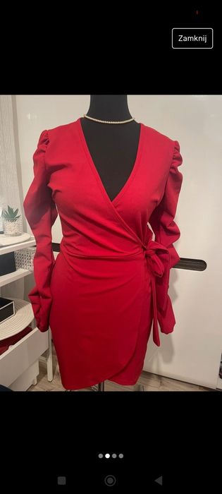 Czerwona sukienka-wesele,chrzest