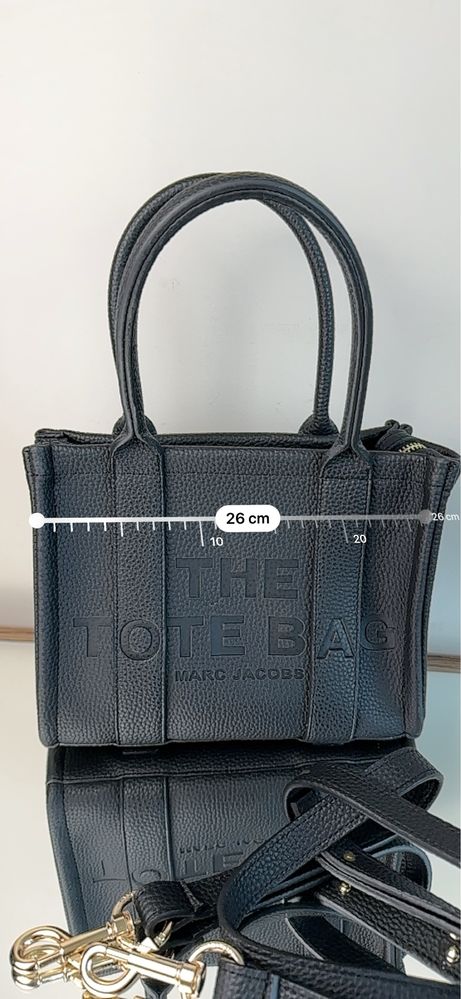 Torebka damska shopperka mała czarna Marc Jacobs Premium MJ