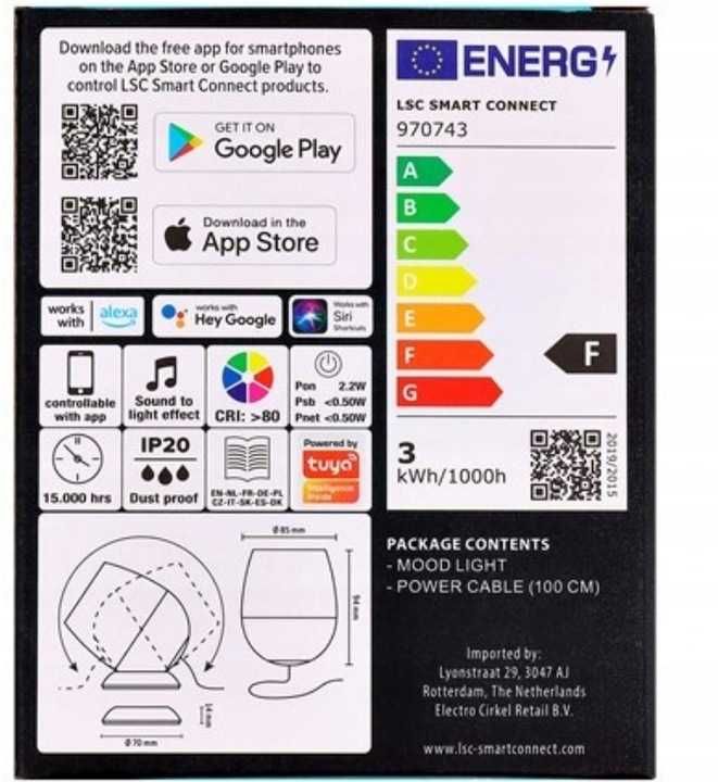 Lampa dekoracyjna LSC SMART CONNECT na WIFI 2.2W