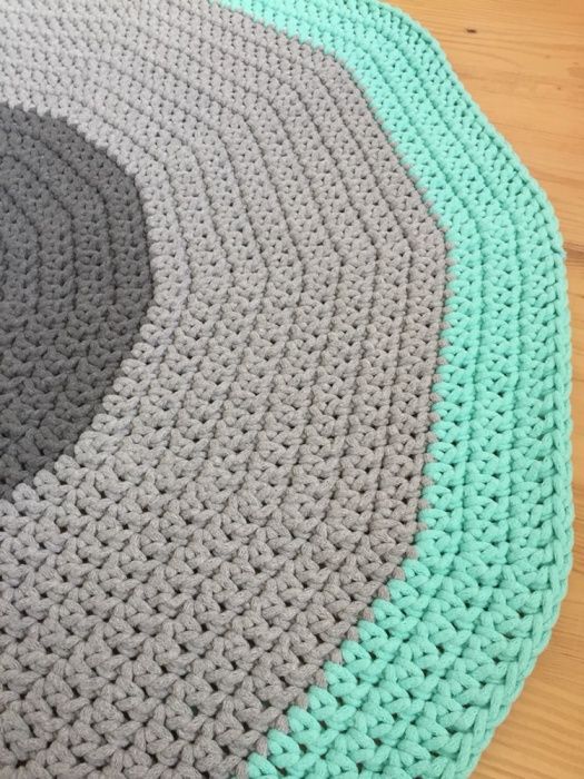Dywan ze sznurka bawełnianego handmade