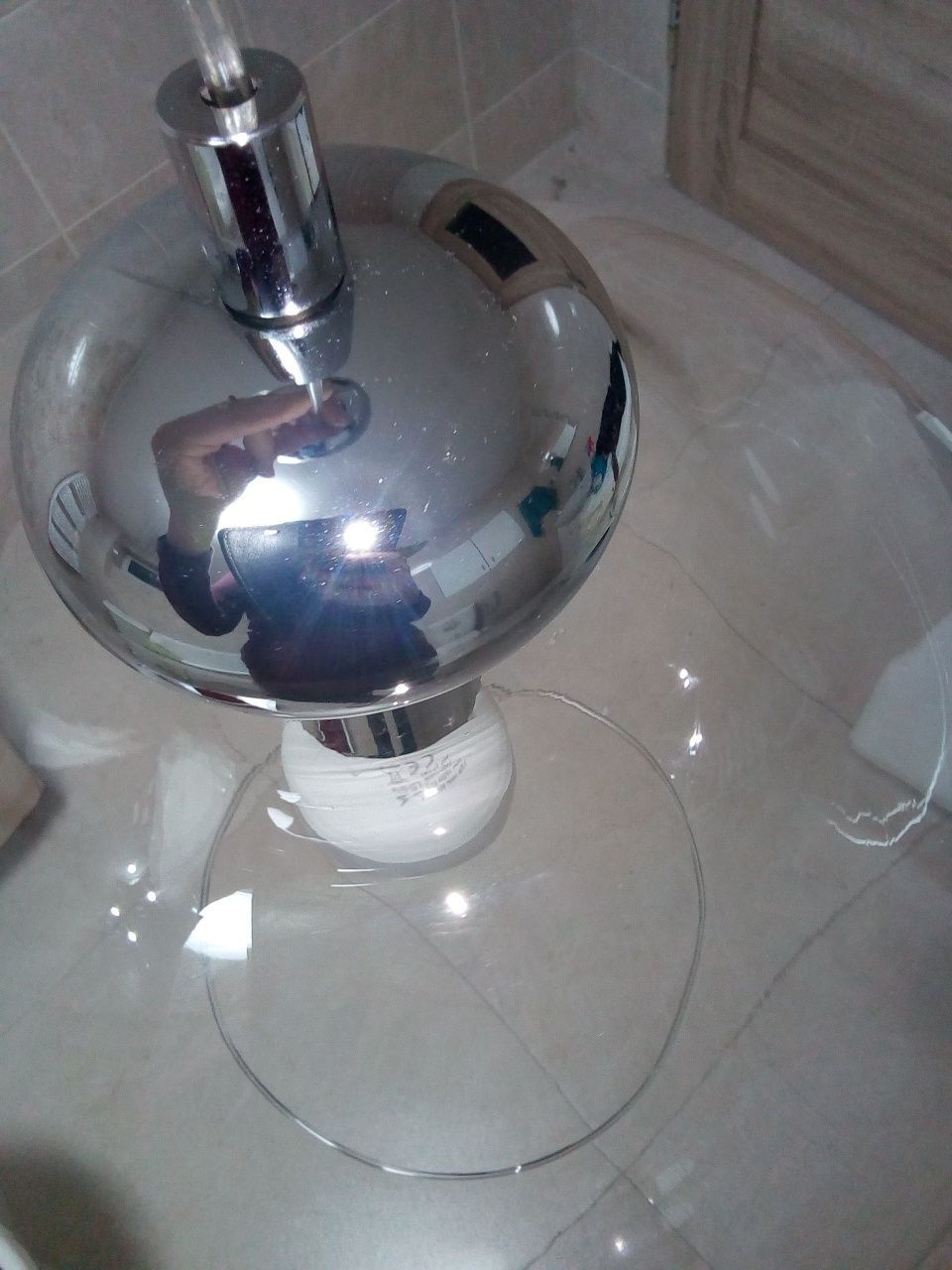 Lampa szklana sufitowa
