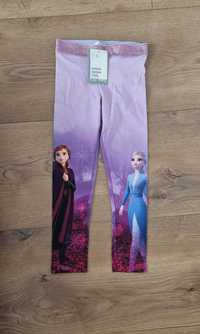 Legginsy NOWE  brokat elsa kraina lodu 116 h&m