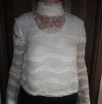 Bluzka H&M conscious kremowa ecru rozmiar xs