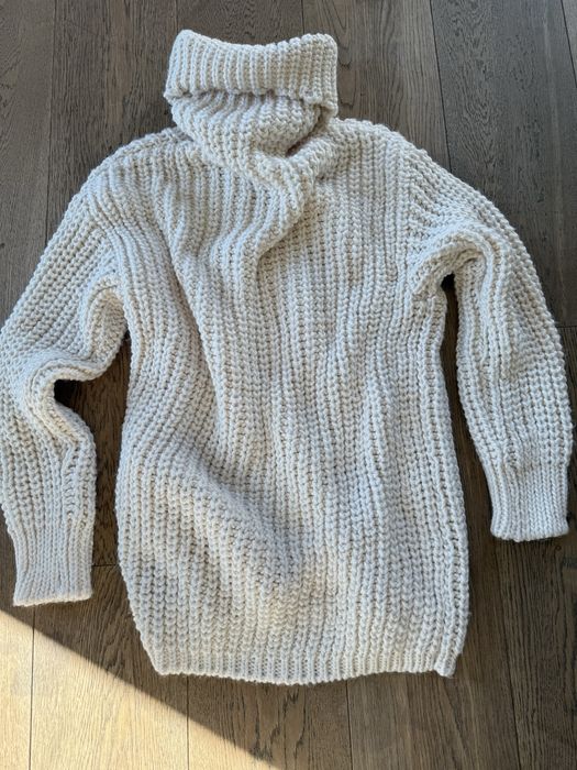 Zara KNIT gruby dlugi golf zimowy M/L