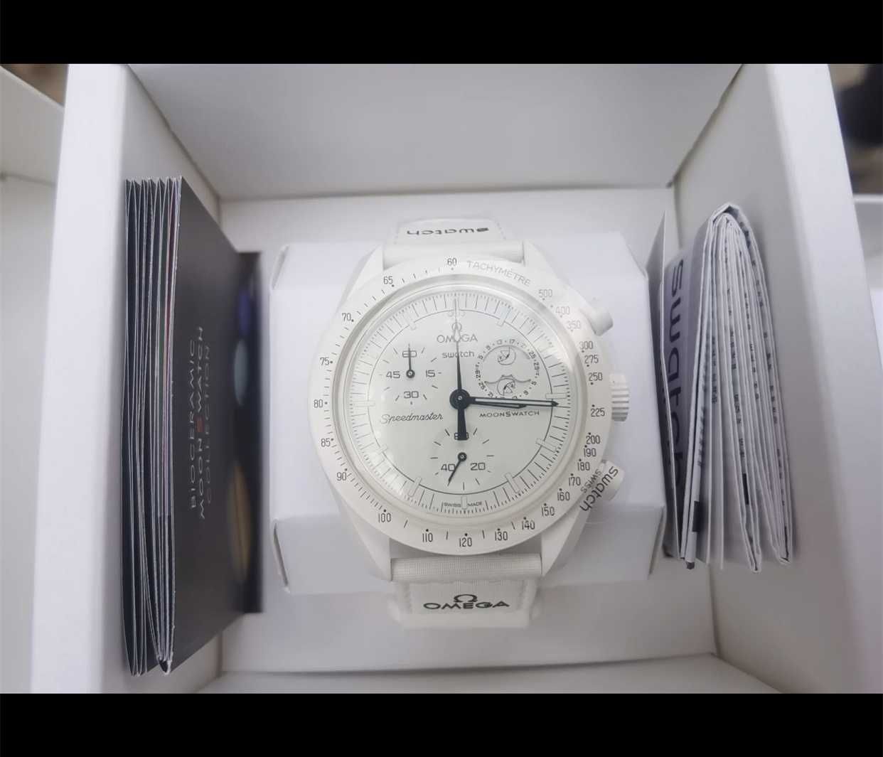 Swatch x Omega Bioceramic Moonswatch Mission To Moonphase Snoopy