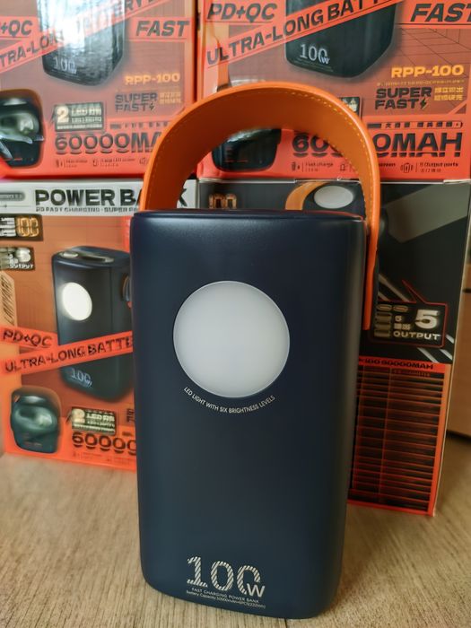 Павербанки Remax 27W, або 100W 60'000mAh для ноутбуків/роутерів