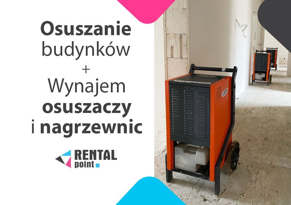 WYNAJEM Osuszaczy powietrza, Nagrzewnic, Osuszanie budynków