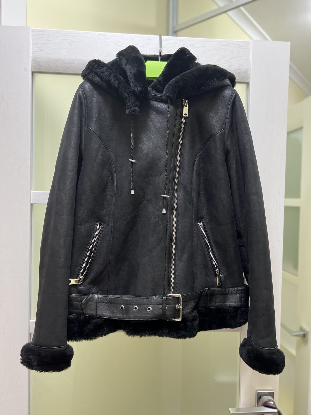 Дублёнка женская зимняя куртка пилот adamo massimo dutti sandr авиатор