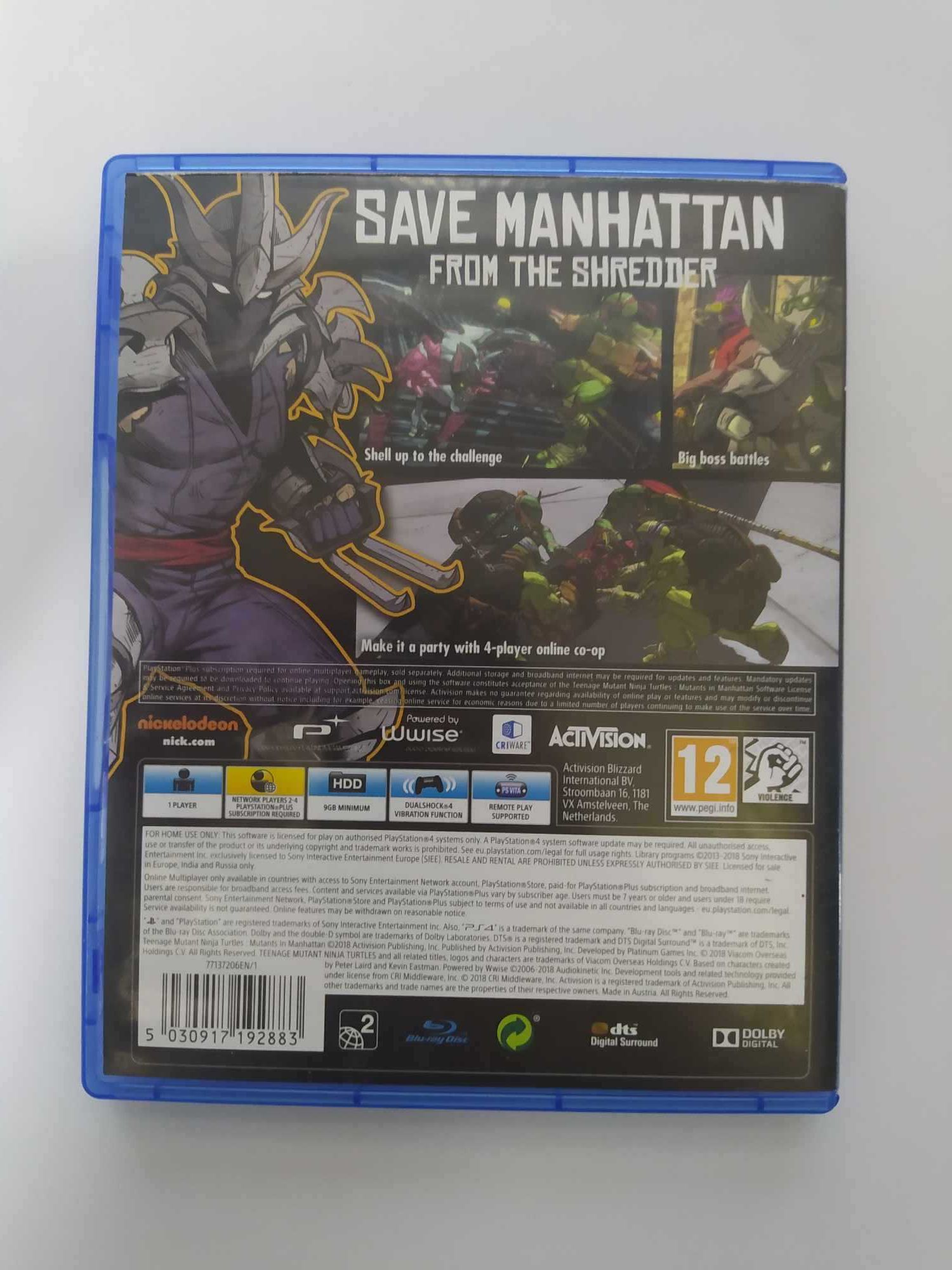 Teenage Mutant Ninja Turtles: Mutants in Manhattan PS4