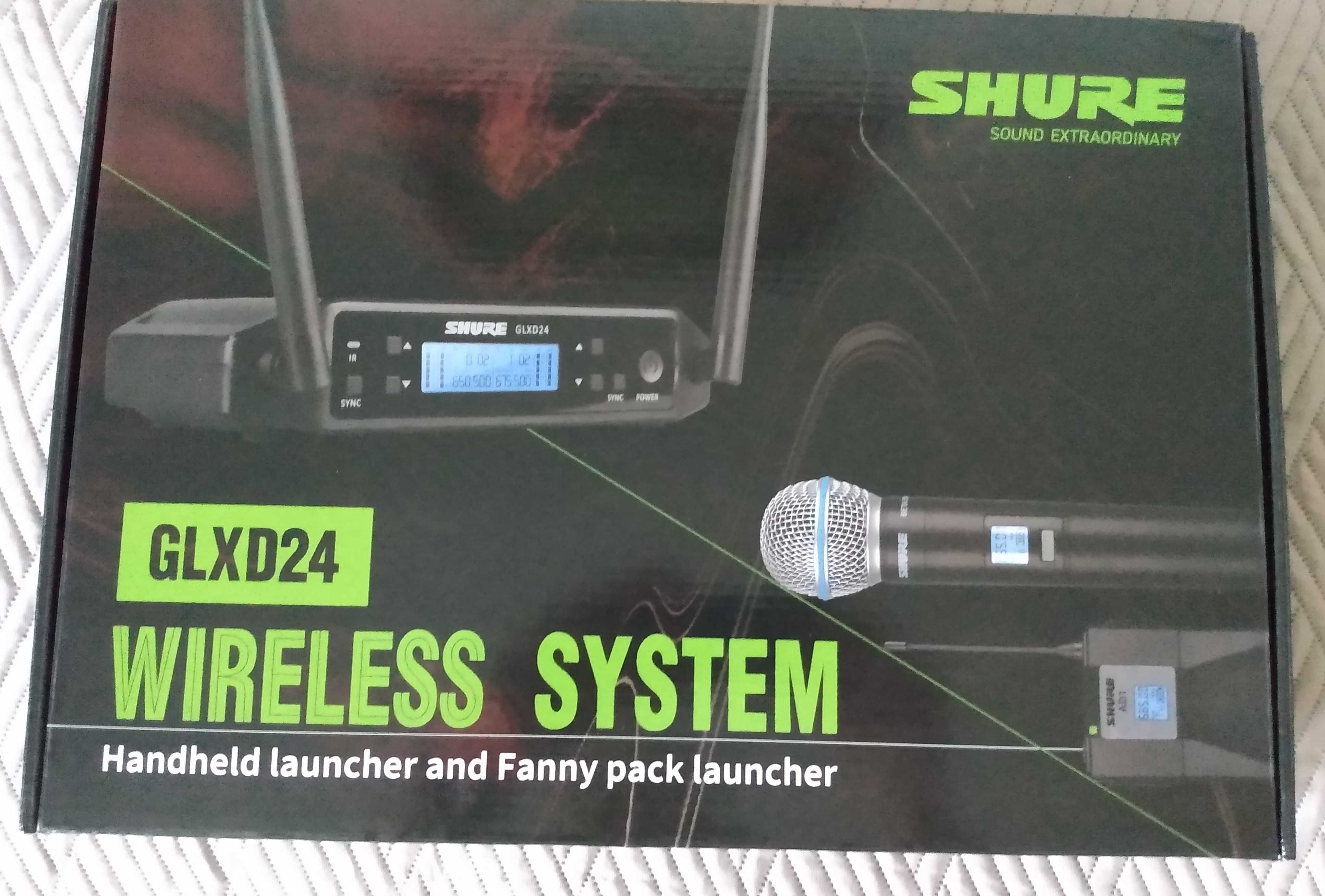 sprzedam zestaw mikrofonów bezprzewodowych SHURE GLXD4 - NOWY