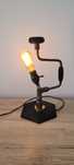 Lampa nocna industrialna vintage prl wiertarka ręczna robota