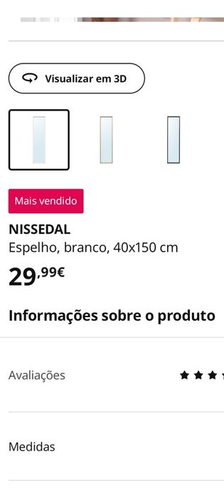 Vendo Espelho branco.