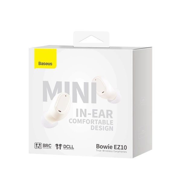 Słuchawki bezprzewodowe TWS Bluetooth 5.3 Baseus Bowie EZ10 - białe