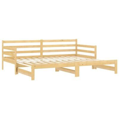 vidaXL Estrutura sofá-cama de puxar  203 x 183 x 69cm pinho maciço