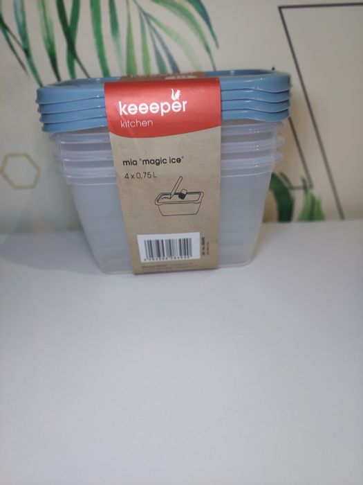 Keeeper home Zestaw komplet 4x0,75 l pojemników do żywności