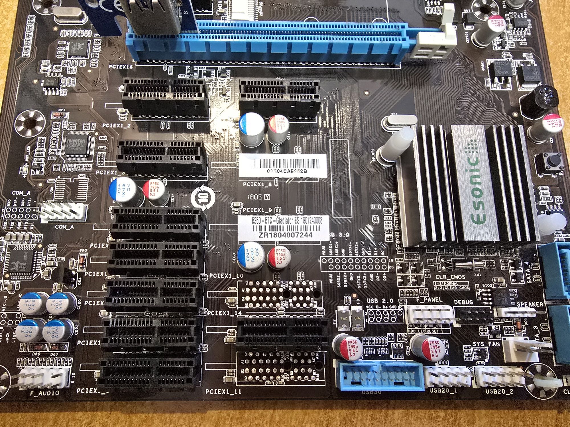Материнська плата ESONIC B250-BTC-Gladiator ES +DDR4 (4Gb)+Core I3