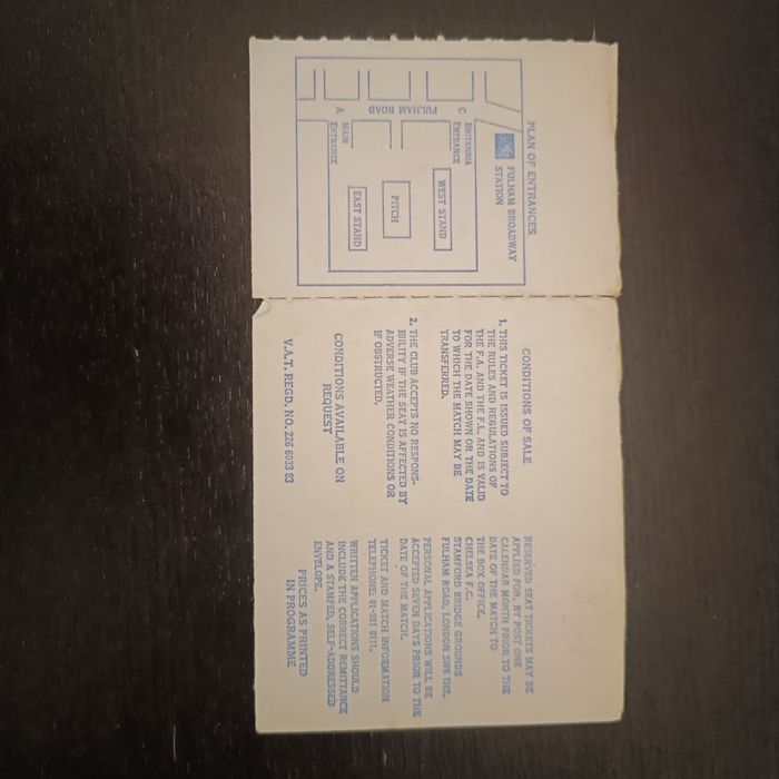 Bilhetes futebol antigos