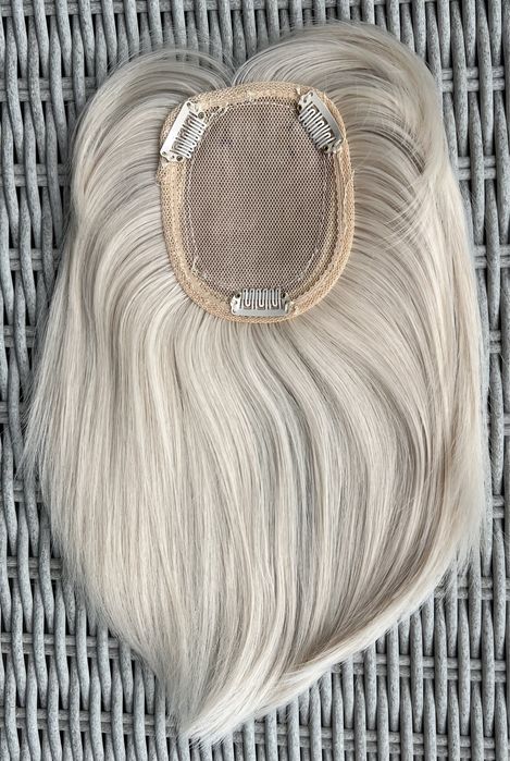 Premium Ultra włosy doczepiane, platynowy blond, topper, 210.