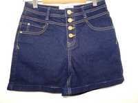 Krótkie spodenki jeansowe dżinsowe szorty wysoki stan New Look 158
