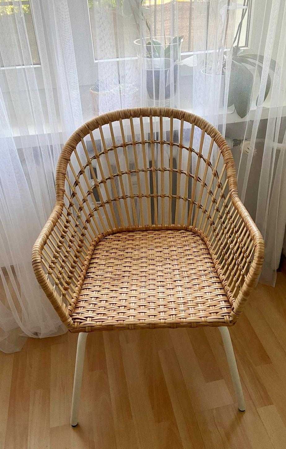 OKAZJA! 4 KRZESŁA Rattanowe Skandynawskie Plecione IKEA NILSOVE