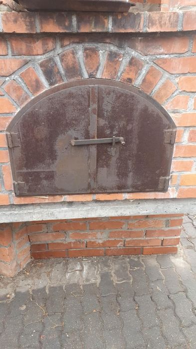 Wędzarnia - piec do pizzy drzwiczki metalowe