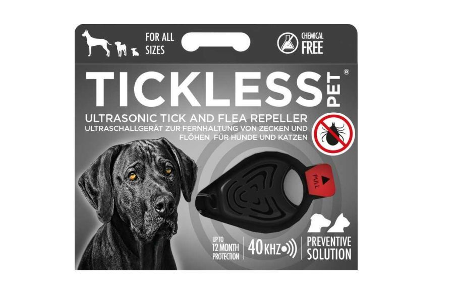 TICKLESS ultradźwiękowa ochrona na kleszcze, dla zwierząt PET, czarny
