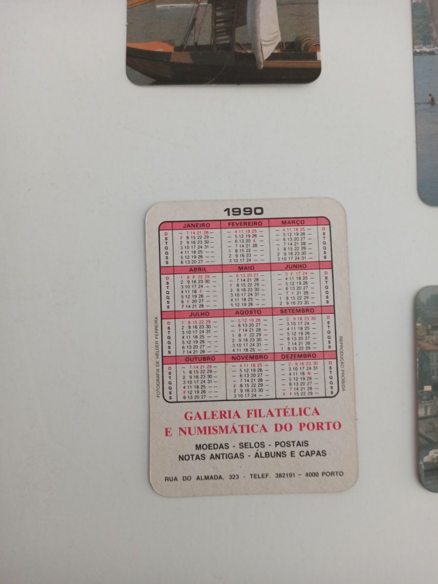 Calendários barcos do vinho do Porto 1990