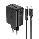 Acefast 2w1 ładowarka sieciowa 2x USB-C / USB-A 65W, PD, QC 3.0, AFC,