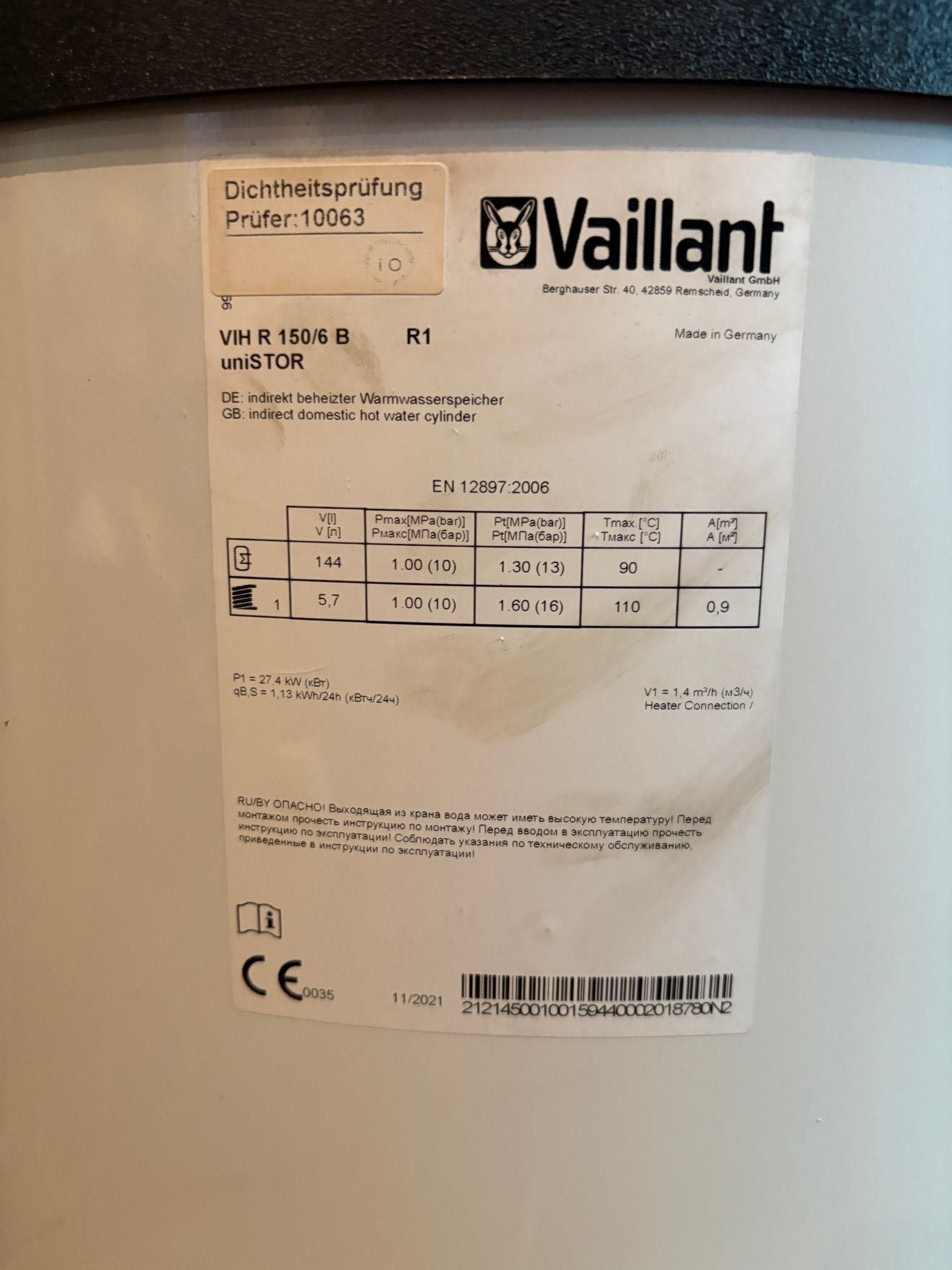 VAILLANT EcoTec PLUS VC PL 246/5-5 + kocioł VIH R 150/6 B + Akcesoria