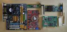 Lote de informática- gravadores dvd, placas gráficas, motherboard, etc